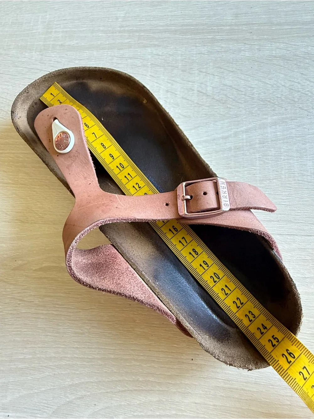 Birkenstock Gizeh Nubuck Leather Dusty Rose Thong Sandals Women’s EU 38